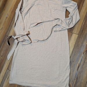 Elegant Cream Long-Sleeve Dress